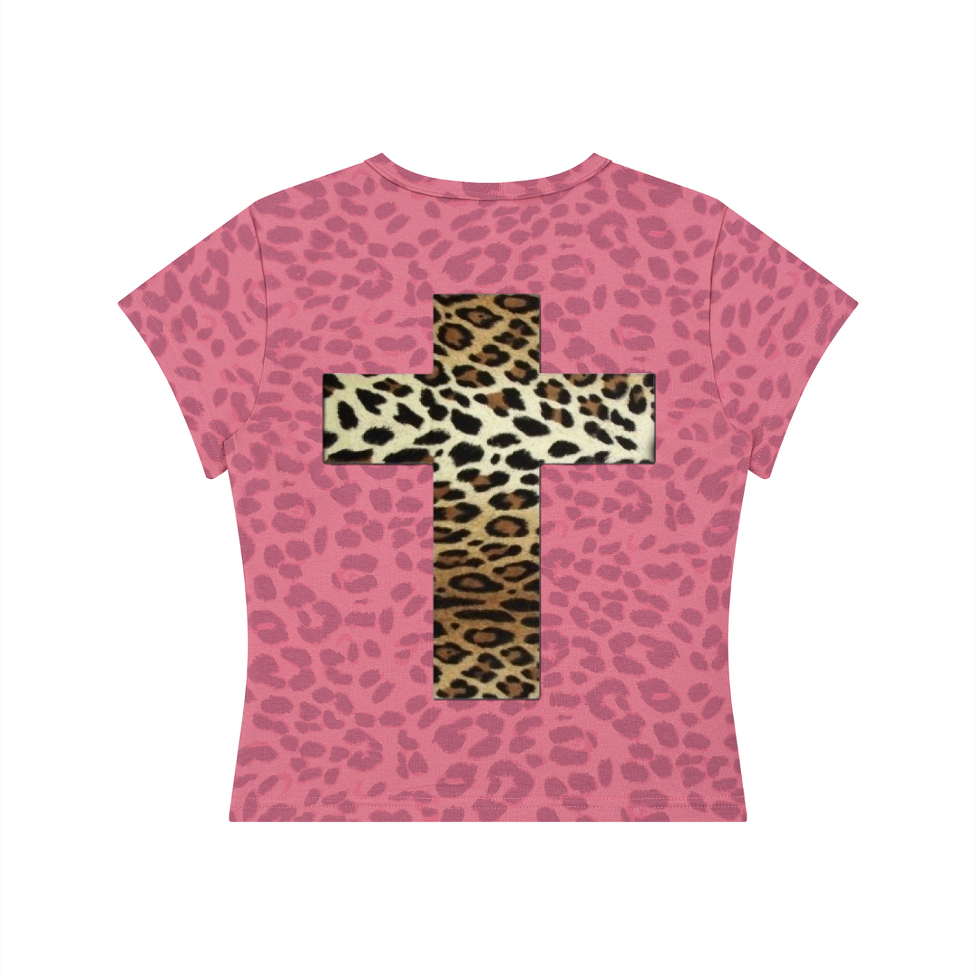 Women’s Leopard Print Crop T-Shirt