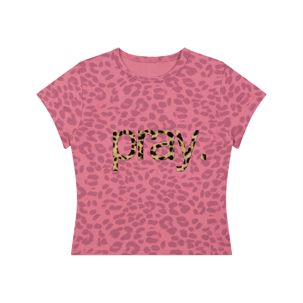 Women’s Leopard Print Crop T-Shirt