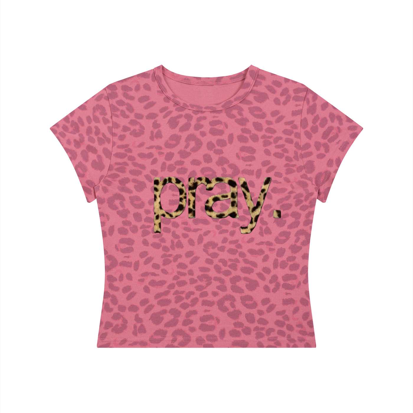 Women’s Leopard Print Crop T-Shirt