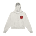 Fleeced Zip-Up Cropped Hoodie