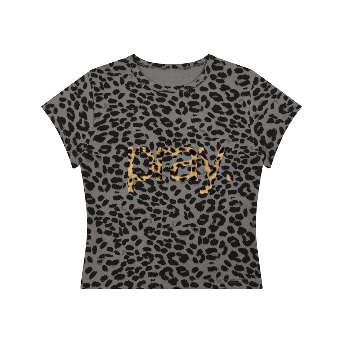 Women’s Leopard Print Crop T-Shirt